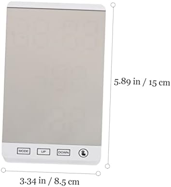 LED Mirror Digital Clock with Temperature and Humidity Display