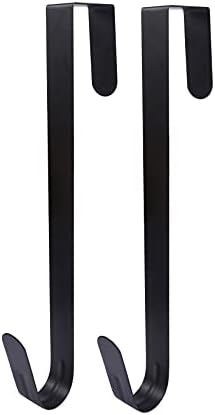 YYCRAFT 15 Inch Metal Wreath Hanger Black 2 Pack