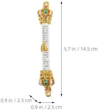 LUOZZY 4pc Bible Crown Scroll Religious Metal Door Decor