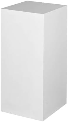 Round Risers for Displaying Merchandise Large Rectangular Pedestal Stand White 40cm Base