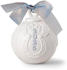 LLADR Blue 2025 Christmas Ball Decorative Ornament