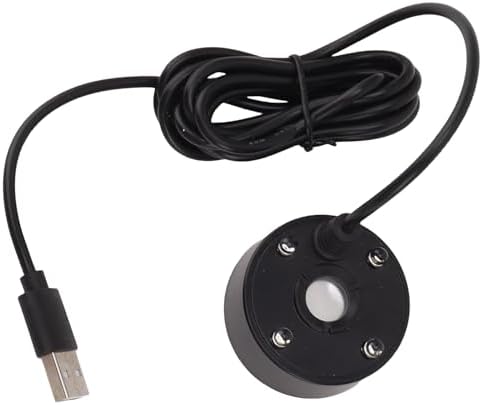 ZJchao Ultrasonic Mist Maker Fogger with LED Lights - 5V USB Black