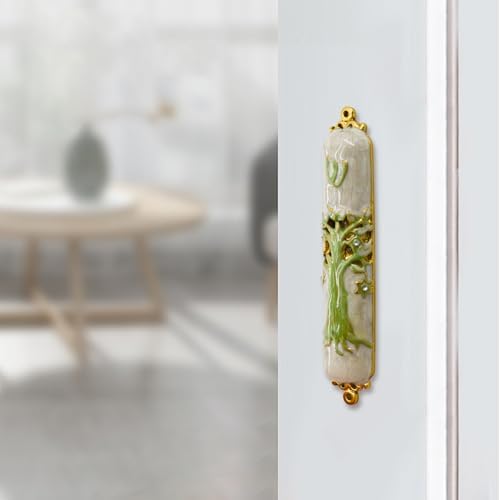 MrMrKura Green Mezuzah Door Scroll Holder