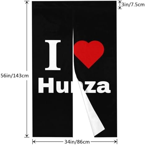 I Love Hunza Blackout Curtains for Doorway and Window
