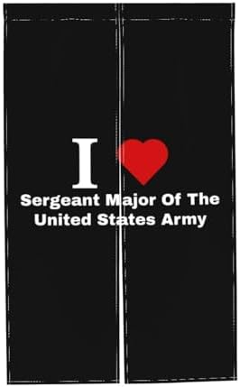 I Love Sergeant Major Blackout Curtains for Doorways