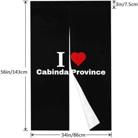 I Love Cabinda Province Blackout Curtain 34x56in Door Panels