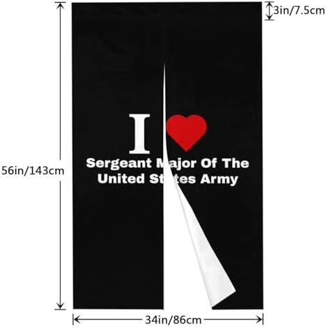 I Love Sergeant Major Blackout Curtains for Doorways