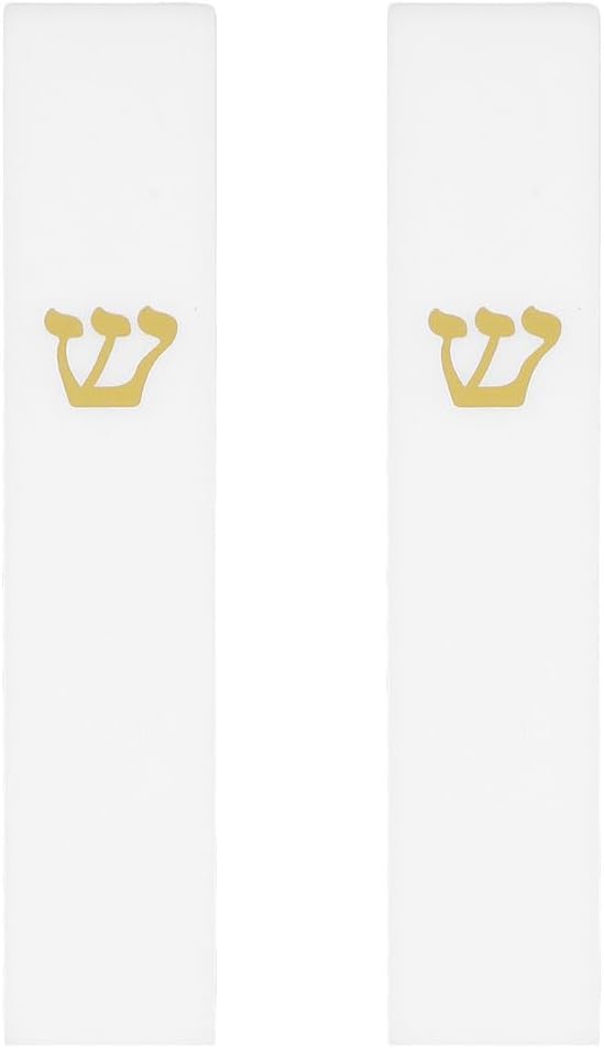 LOGOFUN 2PCS Resin Mezuzah Case Doorway Decor