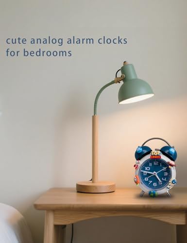 HYLING Alarm Clock for Kids with DIY Astronaut Sticker Blue