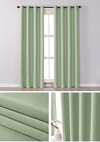 Lieson Polyester Eyelet Curtains 96 inch Long 2 Panels