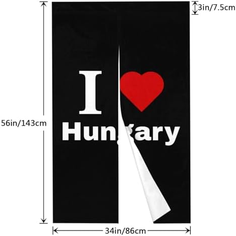I Love Hungary Blackout Curtains for Doorways and Windows