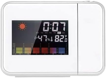 Wangjissa Dntum LED Projection Alarm Clock with Weather Forecast and USB Power