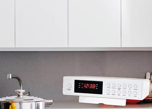 HX-155CR Kitchen Clock Radio with Timer and Dual Alarm