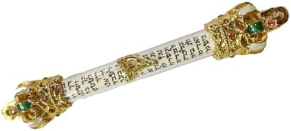 Bible Crown Scroll Front Door Metal Mezuzah Decor