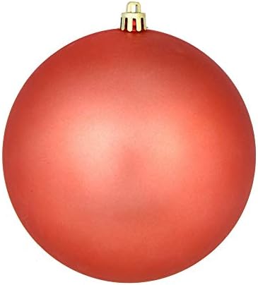 Vickerman 475 Coral Matte Ball Ornament 4Pack