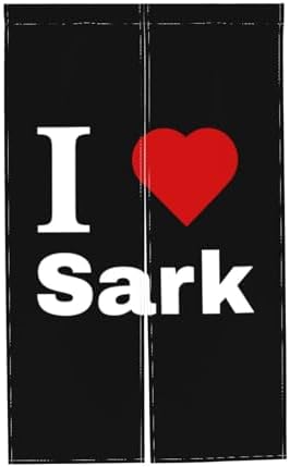 I Love Sark Blackout Curtains for Doorways 34x56in