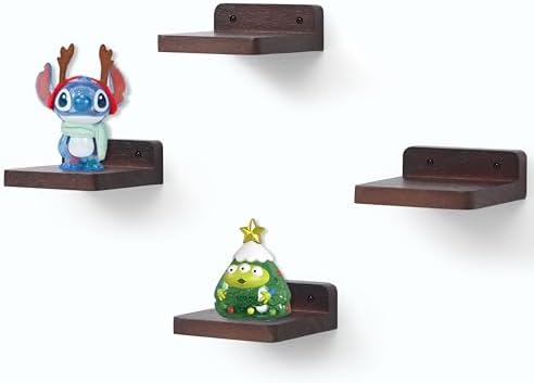 NIUBEST Small Floating Shelf 4x4 Inch Display Ledges