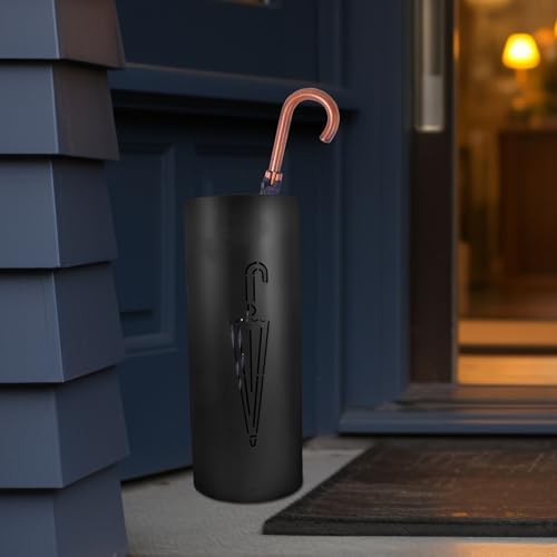 HOMSFOU Metal Umbrella Stand Holder Bucket Rack