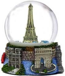 Paris Eiffel Tower Snow Globe Decor 35 Inches Tall
