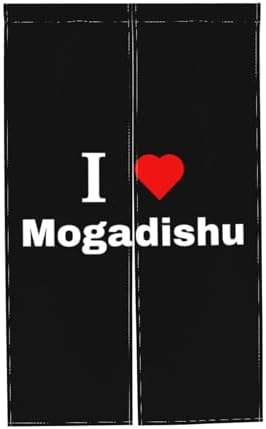 I Love Mogadishu Blackout Curtains 34x56in Doorway Panels
