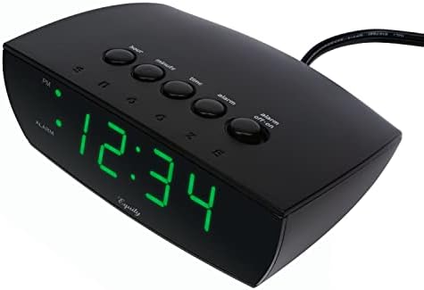 La Crosse Technology Equity 75902 Green LED Digital Alarm Clock