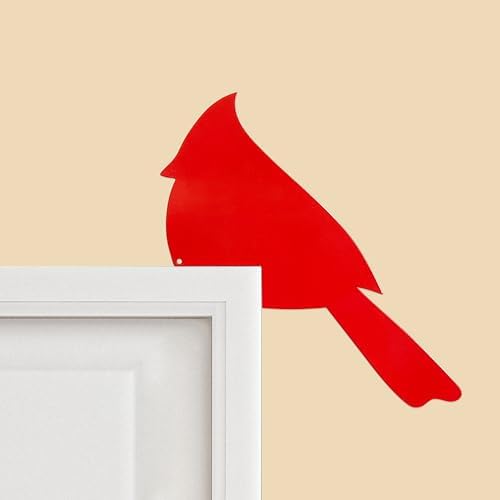 Vausart Cardinal Bird Metal Wall Art Door Topper