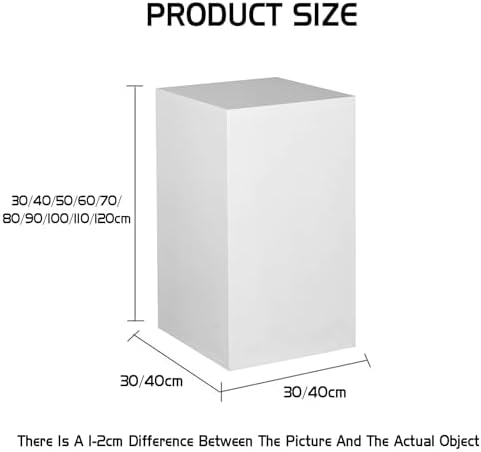 Square Pedestal Stand for Display Large Black Base Risers