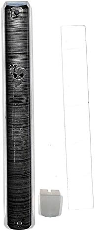 Mezuzah Case Holder Set of 5 Plastic Silver