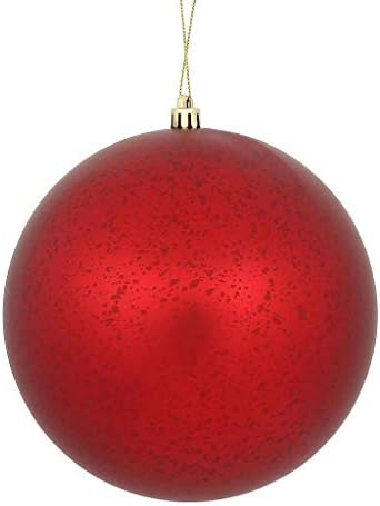 Vickerman 4 Red Matte Mercury Ball Ornament 6 Pack
