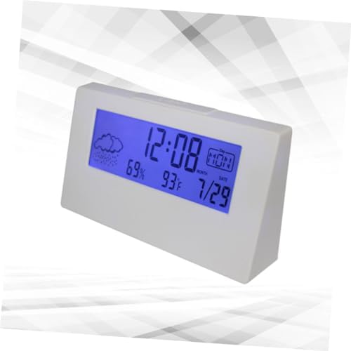 Alipis LCD Weather Alarm Clock with Temperature and Humidity Display