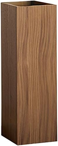 HOMSFOU Square Wooden Umbrella Stand for Home Entryway