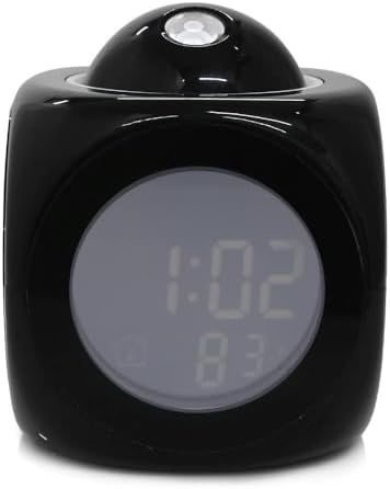 LCD Talking Projection Alarm Clock with Time and Temperature Display