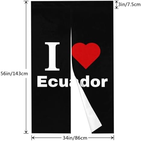 I Love Ecuador Blackout Curtain Panels 34x56in Door Divider