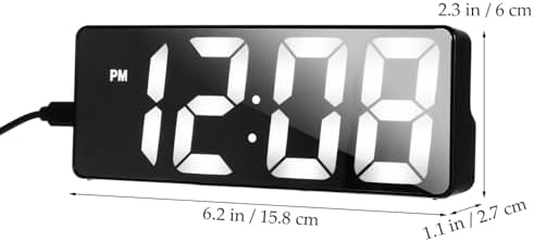 Digital LED Alarm Clock with Mirror and Multi-alarm Function