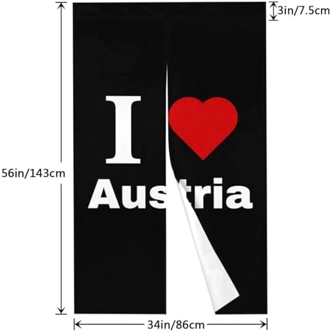I Love Austria Blackout Curtains for Doorways