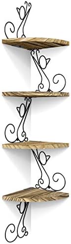Alsonerbay 4 Tier Floating Corner Shelf in Cat Shape