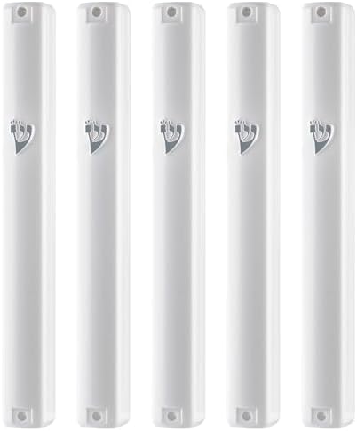 Super Stamt Mezuzah Case Holder 25 pcs Plastic Silver Waterproof