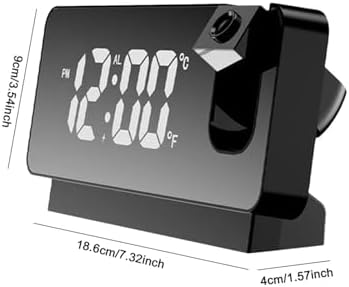 Digital Ceiling Projector Alarm Clock with Temperature Display