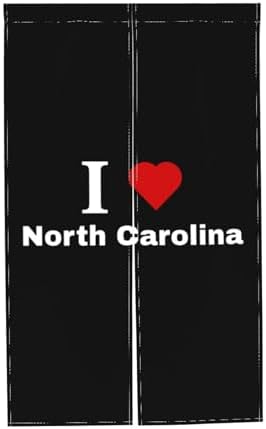 I Love North Carolina Blackout Curtains 34x56in Door Panel