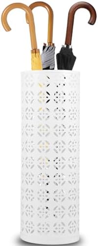 Modern Metal Umbrella Stand for Entryway White