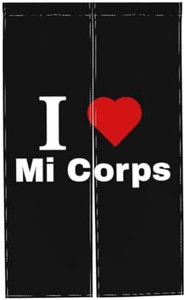 I Love Mi Corps Blackout Curtains 34x56in