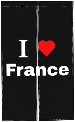I Love France Blackout Curtains for Doorways