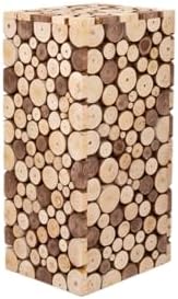 Efavormart Natural Wooden Slices Pedestal Stand 24 Inch