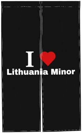 I Love Lithuania Minor Blackout Curtain 34x56in Doorway Panel