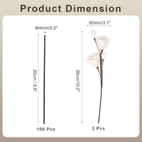 Uxcell 102Pcs Reed Diffuser Sticks Set for Home Hotel Office
