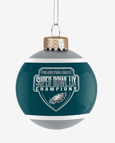 Philadelphia Eagles Super Bowl LIX Glass Ball Ornament