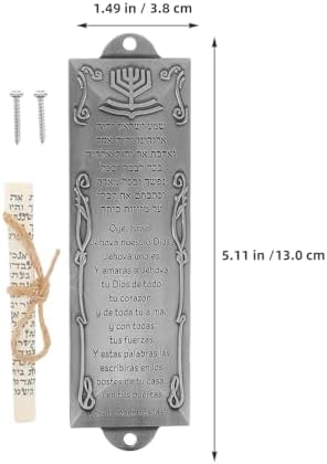 LOGOFUN 2PCS Jewish Mezuzah Scroll Alloy Door Decor