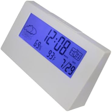 Alipis LCD Weather Alarm Clock with Temperature and Humidity Display