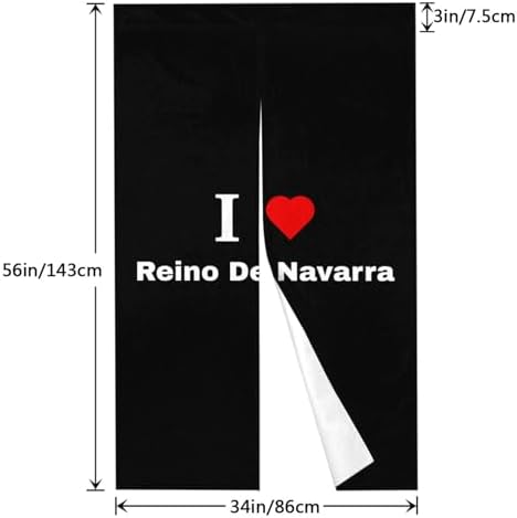 I Love Reino De Navarra Blackout Curtains 34x56in Door Panel