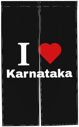 I Love Karnataka Blackout Curtains for Doorways